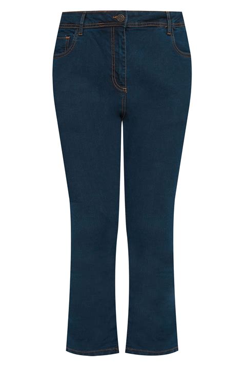 Indigo Bootcut 5 Pocket Denim Jeans Plus Size 16 To 32
