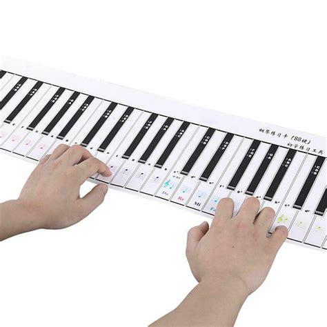 Portable 88 Key Electronic Piano Keyboard Paper Flexible Roll Up Piano