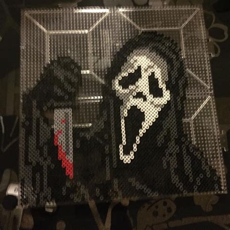 Ghostface From Scream Perler Bead Pattern Bead Sprites Characters