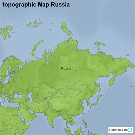 Stepmap Topographic Map Russia Landkarte Für Russia