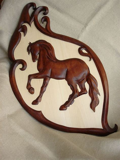 Wooden Horse Wood Carving Carving Wall Horse Handmade Etsy Caballo