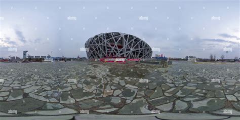 360° View Of Beijings Birds Nest Stadium Alamy
