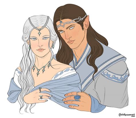 Elrond And Celebrian By Chillyravenart On Deviantart