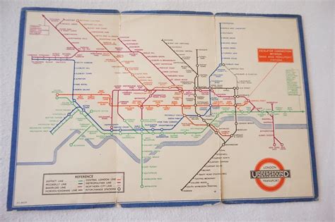1935 No 1 Railway Map Harry Beck London Grelly Uk