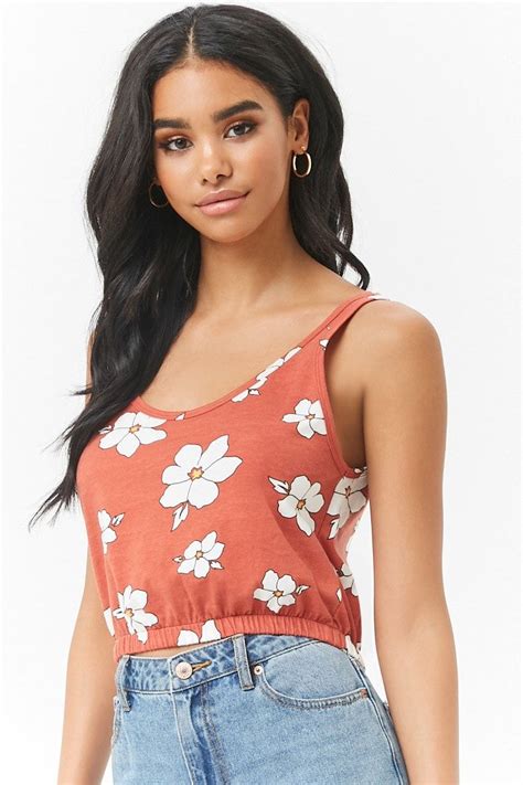 pin by lauren h on birthday wish list tank top fashion floral print crop top forever21 tops