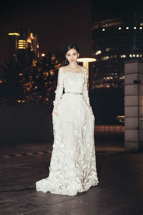 Chinese actress angelababyshoots for fashion magazine cosmobride to show her elegant in wedding dress. Pin by Kaka OU on Angelababy | Celebrity wedding gowns ...