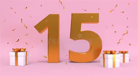 3d 15 Anniversary Stock Illustrations 339 3d 15 Anniversary Stock