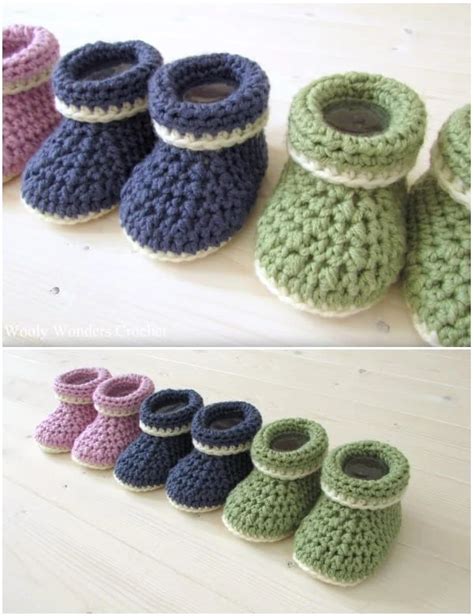 10 Cute Very Easy Baby Crochet Booties Crochet Baby Booties Pattern