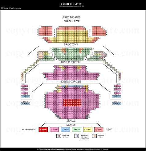 Lyric Theatre London Seat Map And Prices For Hadestown
