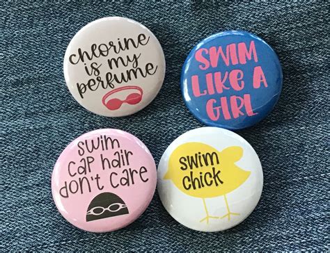 Swimming Buttons Pin Back Buttons Swimmer Swim Team Etsy Swim Team