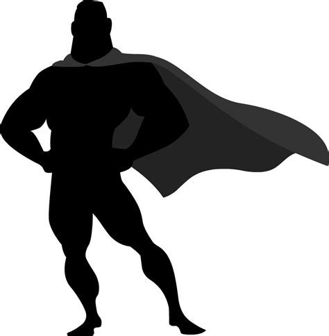 Superman Silhouette Superhero Angular Superhero Png Download 978