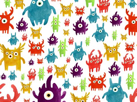 Cute Monsters Wallpaper