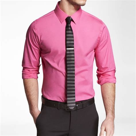 Custom Made 100 Vestido Rosa De AlgodÃo Camisas Para Homens Camisa