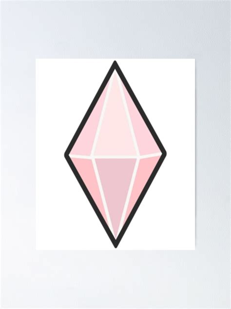 Pink Plumbob Sims Poster For Sale By Opasmarc Redbubble