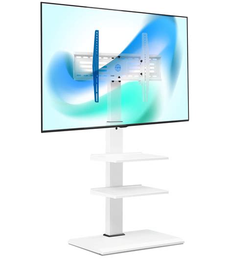 Buy Fitueyes White Floor Tv Stand For 32 To 65 Inch Flat And Curved
