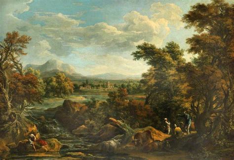 Marco Ricci 1676 1730 Attributed To Wooded River Scene With