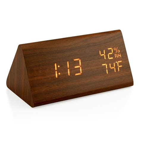 Digital font alarm clock letters and numbers vector. Oct17 Wooden Alarm Clock, Wood LED Digital Desk Clock ...