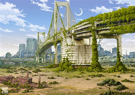 Anime City Hd Wallpaper By Piero