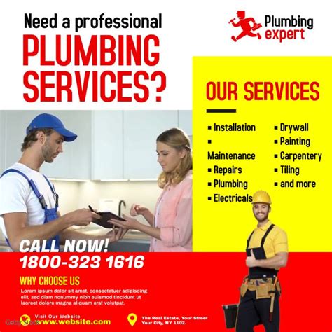 Copy Of Plumbing Services Ads Postermywall
