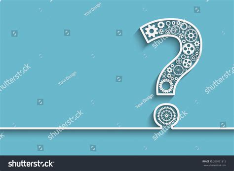 Creative Question Mark With Gears Eps10 Vector Royalty Free Stock