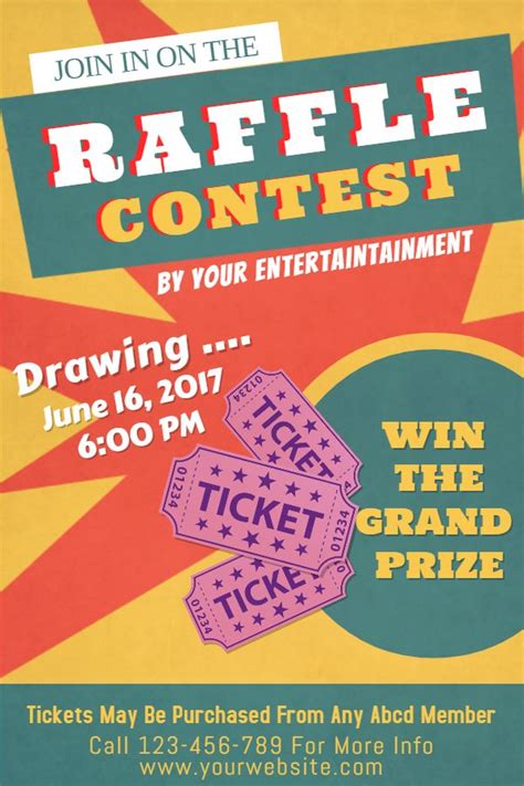 Raffle Flyerposter Social Media Post Template Free Flyer Templates