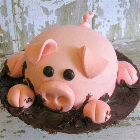 Cute Pig Cake Tastes As Good As It Looks Pigs In Mud Cake Pig Cake
