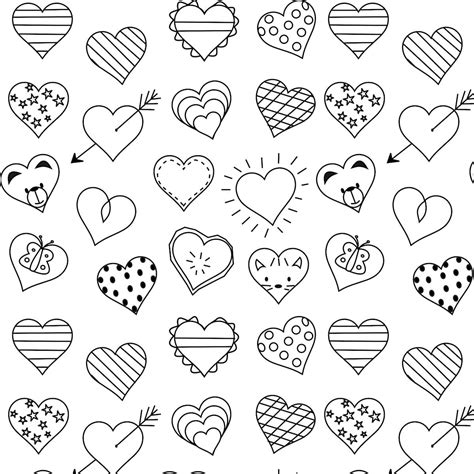 Free Printable Heart Coloring Pages Roninaxvaughn