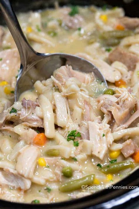 Homemade Chicken And Noodles Reames Slow Cooker Chicken And Noodles