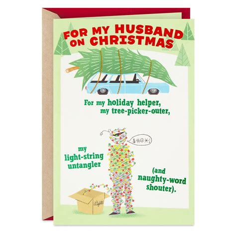 you come through funny pop up christmas card for husband greeting cards hallmark