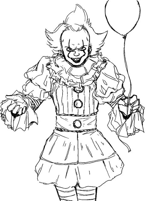 Pennywise Coloring Pages Free Printable Coloring Pages