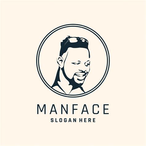 Premium Vector Cool And Charming Face Man Logo