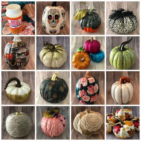 15 Mod Podge Pumpkin Makeover Crafts Cathie Filians Handmade Happy