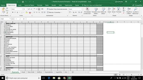 Como Fazer Uma Planilha Simplificada De Orcamento Domestico No Excel Images