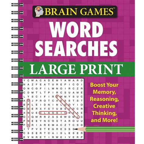 Brain Games Large Print Word Searches
