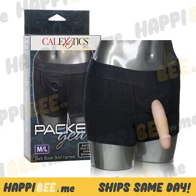 Calexotics Packer Gear Black Boxer Brief Harnessadult Strap On Sex Toy
