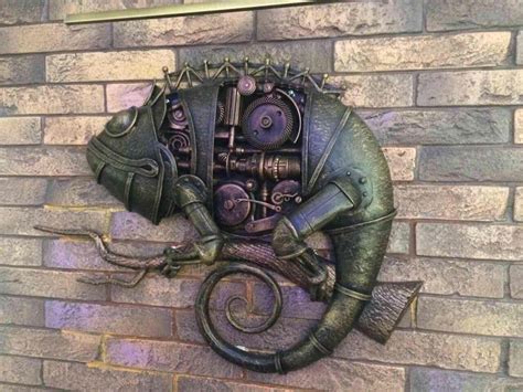 Steampunk Metal Sculpture Junk Art Steampunk Furniture Etsy