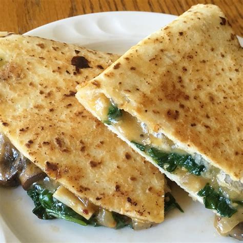 Spinach And Mushroom Quesadillas Recipe