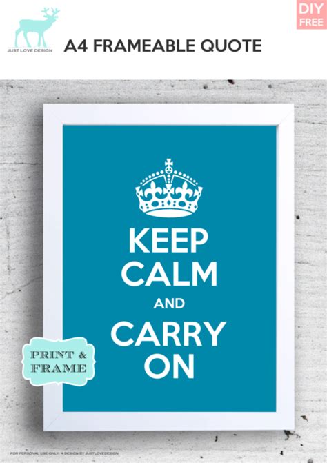 Justlovedesign Keep Calm Love Design Picture Wall