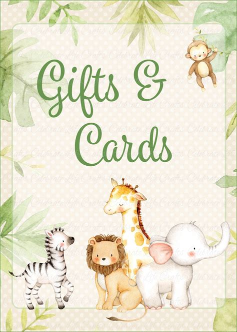 Sign up for free today. Gifts & Cards Sign for Baby Shower - Safari Baby Shower ...
