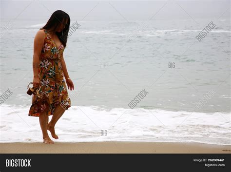 woman on beach image and photo free trial bigstock