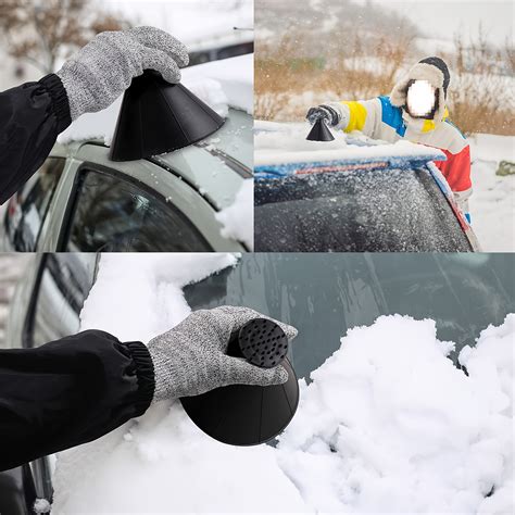 Magical Car Windshield Ice Scraper Snow Remover Tool Cone Shaped Round