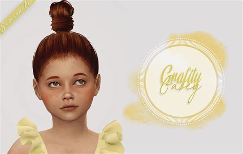 Simiracle Gasey Hair Retextured Kids Version Sims 4 Hairs Sims 4