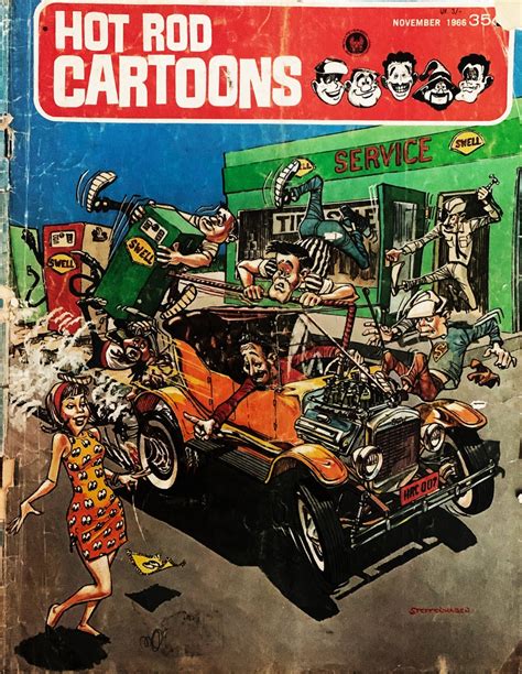 Peterson Publishing Hot Rod Cartoons Vintage Comic At