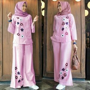 Supplier baju harga grosir untuk reseller dropship. Setelan Baju dan Celana Kulot Wanita Panjang Muslimah Modis Model Terbaru | RYN Fashion