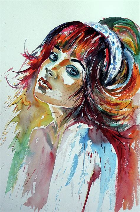 Lovely Girl Ii Painting By Kovacs Anna Brigitta Fine Art America