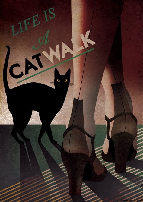 Art Deco Bauhaus A3 Poster Print Vintage 1930s Cat