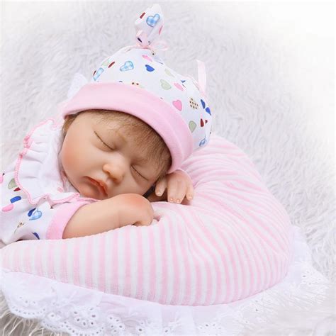 Sleeping 17 Inch 42cm Soft Silicone Reborn Baby Doll Realistic Looking