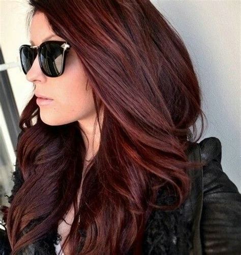 Very dark hair with a mysterious red shimmer. 36 Intensely Cool Red Mahogany Hair Color Ideas