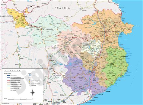 Mapa De La Provincia De Girona