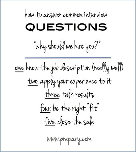 Common Interview Questions Why Should We Hire You The Prepary Common Interview Questions